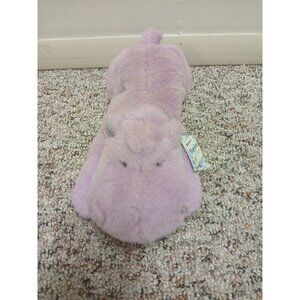 Vintage NWT Flopsies 12” A&A Aurora Plush Amethyst Hippo Beanbag Toy purple Rare